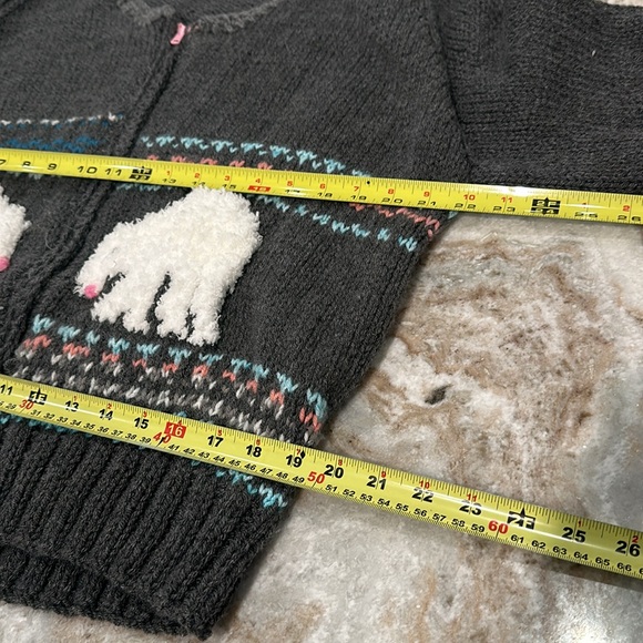 Hand knit Polar Bear Cardigan - Picture 11 of 12